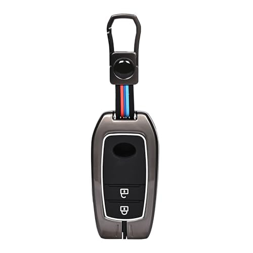 Automaze Metal 2 Button Flip Key Cover Compatible with Toyota Cars with 2 Front Buttons, Model A2