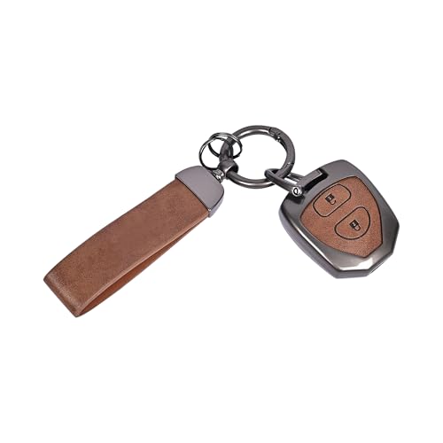 Automaze Metal 2 Button Flip Key Cover Compatible with Toyota Cars with 2 Front Buttons, Model H2