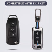 Automaze Metal 3 Button Flip Key Cover Compatible with Tata Cars with 3 Front Buttons, Model B3