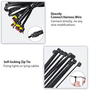 Automaze 4 Pc Grill Light Waterproof Car Led Grille Lights Ultra Bright Raptor Style Grill Light Universal for Car, Truck, SUV