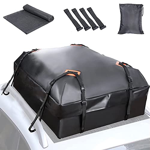 Automaze Car Waterproof Rooftop Cargo Bag, 3 Layer Bag with Anti-Skid Mat, Waterproof Zippers, for All Cars with/Without Roof Rails