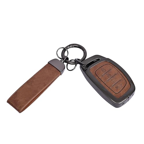 Automaze Metal 4 Button Keyless Key Cover Compatible with Hyundai Cars with 4 Front Buttons, Model A4A