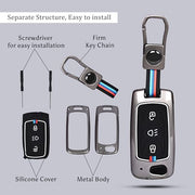 Automaze Metal 3 Button Flip Key Cover Compatible with Tata Cars with 3 Front Buttons, Model B3