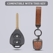 Automaze Metal 2 Button Flip Key Cover Compatible with Toyota Cars with 2 Front Buttons, Model H2