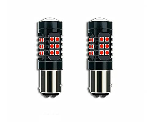 Automaze 1157 LED Brake Light, BAY15D 2057 2357 7528 LED Bulbs, Brightness Tail Brake Lights 12-24V, Canbus Error Free LED Replacement Bulb for Reverse Trunk Cargo 3rd Brake Light, Pack of 2