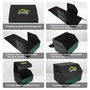 Automaze Car Trunk Organizer, PU Leather Trunk Cargo Organizer, Collapsible Portable Car Storage Organizer SUV, Grocery, Camping