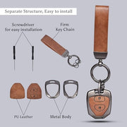 Automaze Metal 2 Button Flip Key Cover Compatible with Toyota Cars with 2 Front Buttons, Model H2