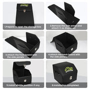 Automaze Car Trunk Organizer, PU Leather Trunk Cargo Organizer, Collapsible Portable Car Storage Organizer SUV, Grocery, Camping