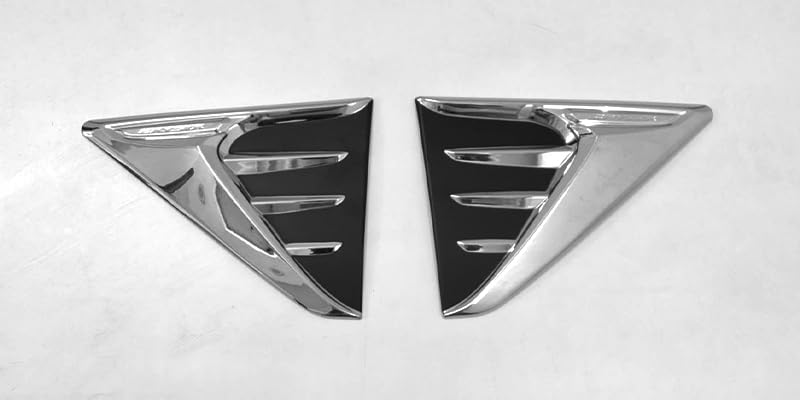 Automaze 2pc Car Air Flow Intake Decorative Side Vent Hood Cover Fender Garnish Compatible For Toyota Innova Crysta