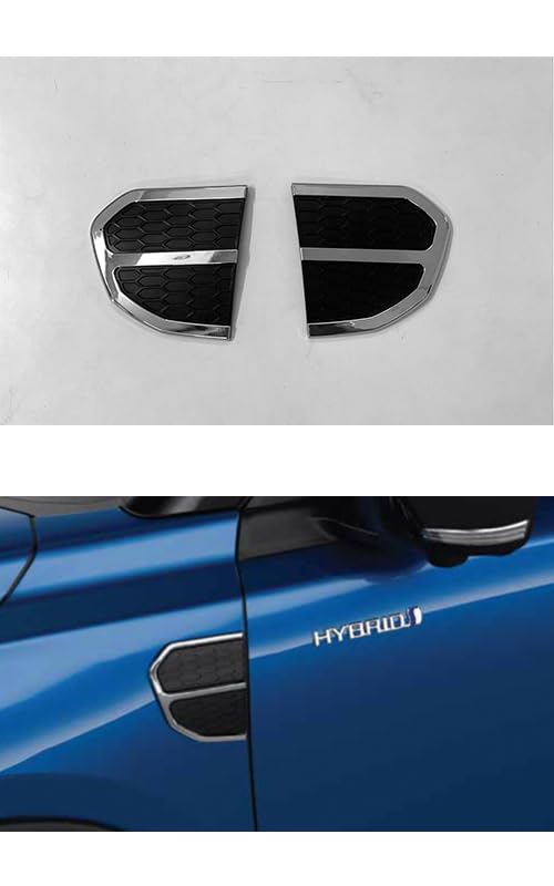 Automaze 2pc Car Air Flow Intake Decorative Side Vent Hood Cover Fender Garnish Compatible For UC Hyryder