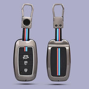 Automaze Metal 4 Button Keyless Cover Compatible with Kia Cars with 3 Front Buttons (Zinc Alloy + Silicone, 4 Button), Kia-A3 Model