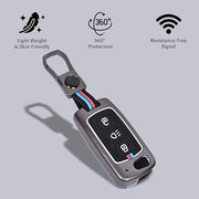 Automaze Metal 3 Button Flip Key Cover Compatible with Tata Cars with 3 Front Buttons, Model B3