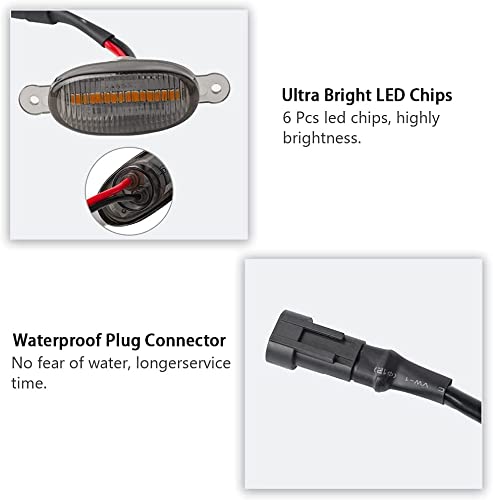 Automaze 4 Pc Grill Light Waterproof Car Led Grille Lights Ultra Bright Raptor Style Grill Light Universal for Car, Truck, SUV