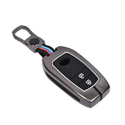 Automaze Metal 2 Button Flip Key Cover Compatible with Toyota Cars with 2 Front Buttons, Model A2