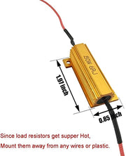 Automaze 50W 6ohm Load Resistors for Fix LED Bulb Fast Hyper Flash Turn Signal Blink Error Code