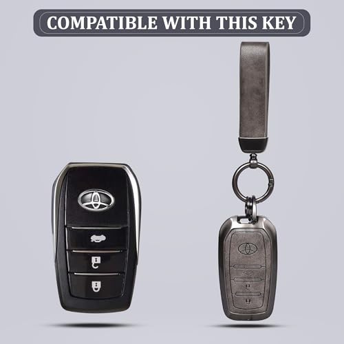 Automaze Metal 3 Button Keyless Key Cover Compatible with Toyota Cars with 3 Front Buttons, Model A3