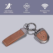 Automaze Metal 2 Button Flip Key Cover Compatible with Toyota Cars with 2 Front Buttons, Model H2