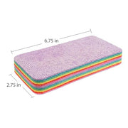 Automaze Rainbow Dish Cleaning Sponge Rainbow Rag, Reusable Double Sided Dish Sponge 12-Layer Microfiber Cloth Scrub Sinks,Pots, Pans for Car, Glass, Furniture Kitchen Scrubber for Dishes
