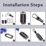 Automaze Metal 4 Button Keyless Cover Compatible with Kia Cars with 4 Side Buttons, Model C4A