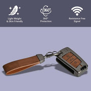 Automaze Metal 3 Button Flip Key Cover Compatible with Volkswagen Cars with 3 Front Buttons, Model B3