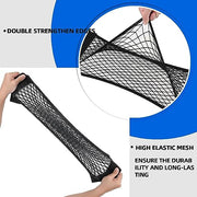 Automaze Universal Mesh Cargo Net for Car Trunk Storage,Elastic Small Automotive Cargo Net Pocket Wall Sticker Organizer Pouch Bag Storage for SUV, with Tape Stickers