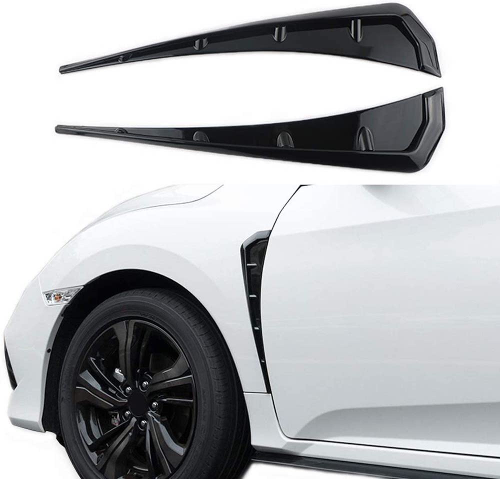 Automaze Car Fender Side Vents in ABS, Decorative Air Flow Intake For Auto Exterior