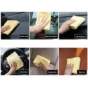 Automaze 3D Texture Premium Chamois, Synthetic Drying Towel for Car/Home/Office, High Water Abosrbant Multipurpose Chamois Towel Cloth