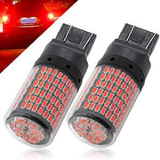 Automaze 12V 7443 7440 T20 Dual Connection/Pin/Buoyant Canbus Error Free 15 Watts 144 LED/SMD For Brake, Reverse Tail Light Bulbs