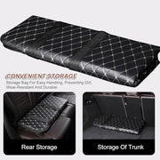 Automaze Non Inflatable Car Bed Mattress for SUV's with Wooden Base, Foldable Sleeping Bed for Kids & Adults Travel Trips Camping Picnic Universal Fit