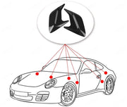 Automaze 2pc Car Air Flow Intake Decorative Side Vent Hood Cover Universal Air Flow Vent Protection Cover (Carbon Fibre)