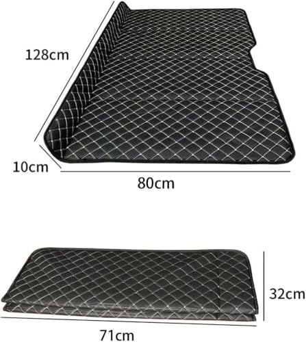 Automaze Non Inflatable Car Bed Mattress for SUV's with Wooden Base, Foldable Sleeping Bed for Kids & Adults Travel Trips Camping Picnic Universal Fit