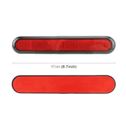 Automaze 3R-2150 Non-Flexible ABS Car Red Reflective Sticker Strips, Pack of 2