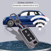 Automaze Metal 3 Button Flip Key Cover Compatible with Tata Cars with 3 Front Buttons, Model B3