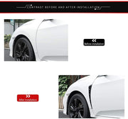 Automaze Car Fender Side Vents in ABS, Decorative Air Flow Intake For Auto Exterior