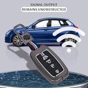 Automaze Metal 4 Button Keyless Cover Compatible with Kia Cars with 4 Front Buttons, Model A4B