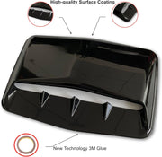 Automaze Hood Scoop Car Hood Vent Universal Air Intake Grille Inlet Trim Decor Cover Turbo Bonnet Vent Cover Accessory (Black)
