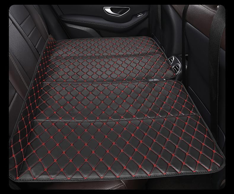 Automaze Non Inflatable Car Bed Mattress for SUV's with Wooden Base, Foldable Sleeping Bed for Kids & Adults Travel Trips Camping Picnic Universal Fit