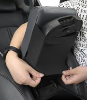 Automaze Center Console Arm-rest Cover Pad With Side Pockets, Universal Fit for SUV's, Car Armrest Seat Box Cover, Leather Auto Armrest Cover