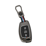 Automaze Metal 3 Button Flip Key Cover Compatible with Hyundai Cars With 3 Front Buttons, Model B3B