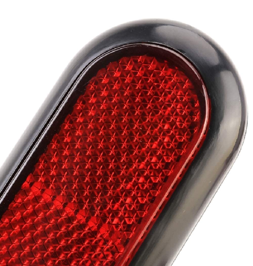 Automaze 3R-2150 Non-Flexible ABS Car Red Reflective Sticker Strips, Pack of 2