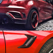 Automaze 2pc Car Air Flow Intake Decorative Side Vent Hood Cover Universal Air Flow Vent Protection Cover (Carbon Fibre)