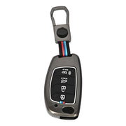 Automaze Metal 4 Button Flip Key Cover Compatible with Hyundai Cars With 4 Front Buttons, Model B4A