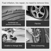 Automaze 12V Electric Car Tire tyre Repair Emergency Kit with Air Pump and Sealant, AM-1613T