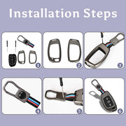 Automaze Metal 3 Button Flip Key Cover Compatible with Hyundai Cars With 3 Front Buttons, Model B3B