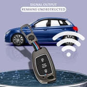 Automaze Metal 3 Button Flip Key Cover Compatible with Hyundai Cars With 3 Front Buttons, Model B3B