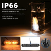 Automaze 4 X 12 LED Each Car Emergency Strobe Flasher Hazard Lights Surface Mount Grill Light Warning External Light for Vehicle Truck Trailer Van DC12-24V Red Blue