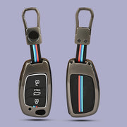 Automaze Metal 3 Button Flip Key Cover Compatible with Hyundai Cars With 3 Front Buttons, Model B3B