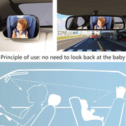 Automaze Car Mirror Baby Rear Facing Seat, Car Seat Glass Mirror for Rear Facing Baby Seat, Ultra Stable and Adjustable 360° Clear View for Backseat