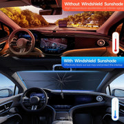 Automaze Car Sun Shade Windshield Cover, Sun Protection & Heat Insulation Foldable Car Front Sun Shade, Umbrella Windshield Sun Shade for Car Front Window Windsheild