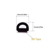 Automaze D-Shape Weatherstrip Door Seal Beading 10mm Height X 7mm Width Automotive Window Door Soundproofing, Insulation Trim, 4 Meters